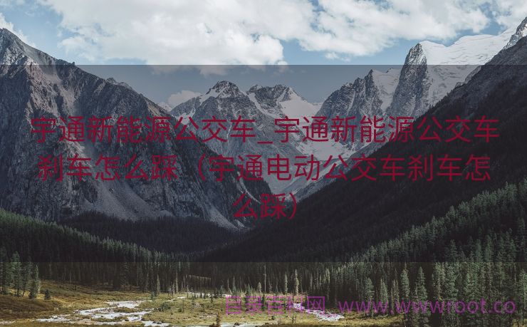 宇通新能源公交车_宇通新能源公交车刹车怎么踩（宇通电动公交车刹车怎么踩）