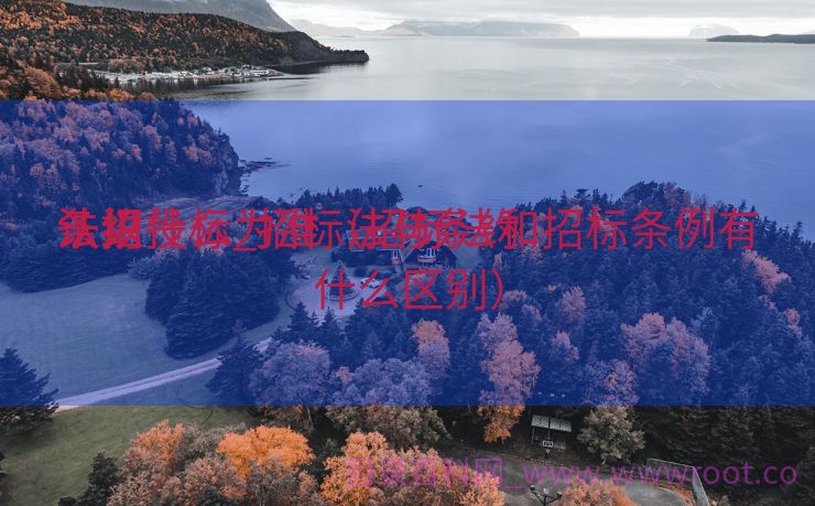 认识
条约
法招投标_招标法与条约
法以什么为准（招标法和招标条例有什么区别）