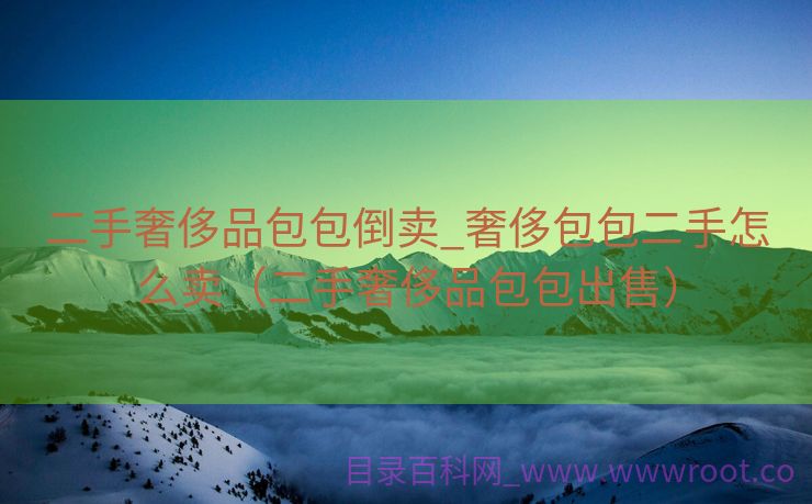 二手奢侈品包包倒卖_奢侈包包二手怎么卖（二手奢侈品包包出售）