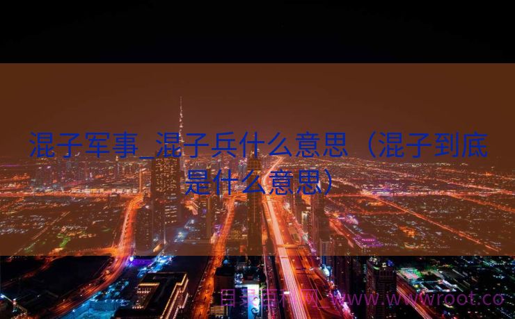 混子军事_混子兵什么意思（混子到底是什么意思）