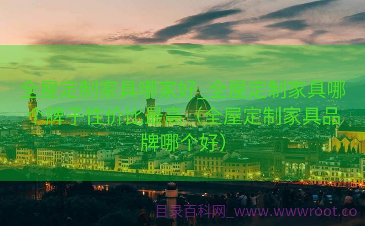 全屋定制家具哪家好_全屋定制家具哪个牌子性价比最高（全屋定制家具品牌哪个好）