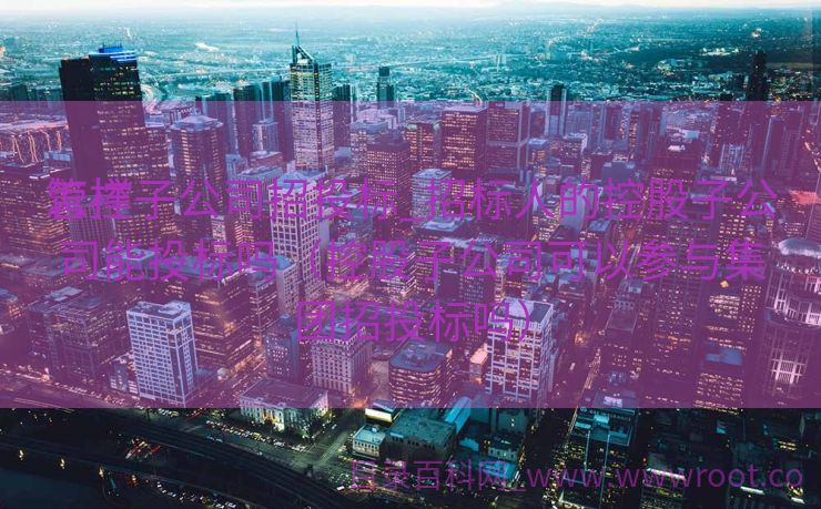 怎样
管控子公司招投标_招标人的控股子公司能投标吗（控股子公司可以参与集团招投标吗）