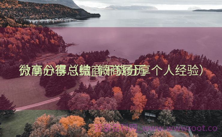 微商分享总结_微商履历
分享心得（微商干货分享个人经验）