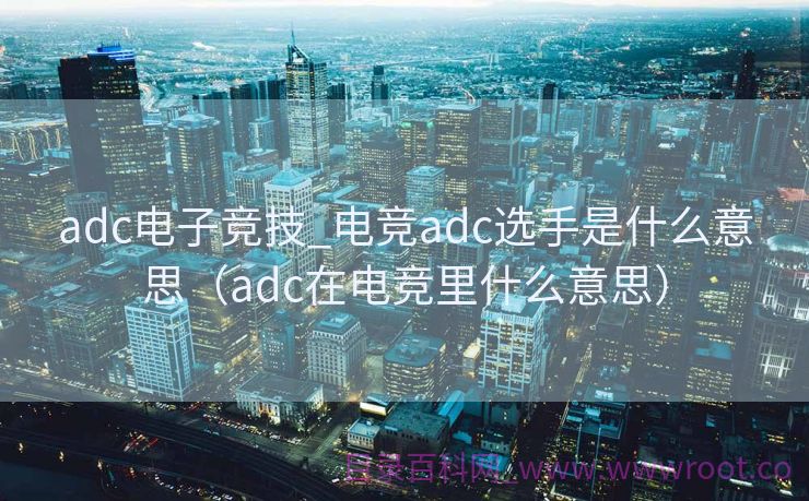 adc电子竞技_电竞adc选手是什么意思（adc在电竞里什么意思）