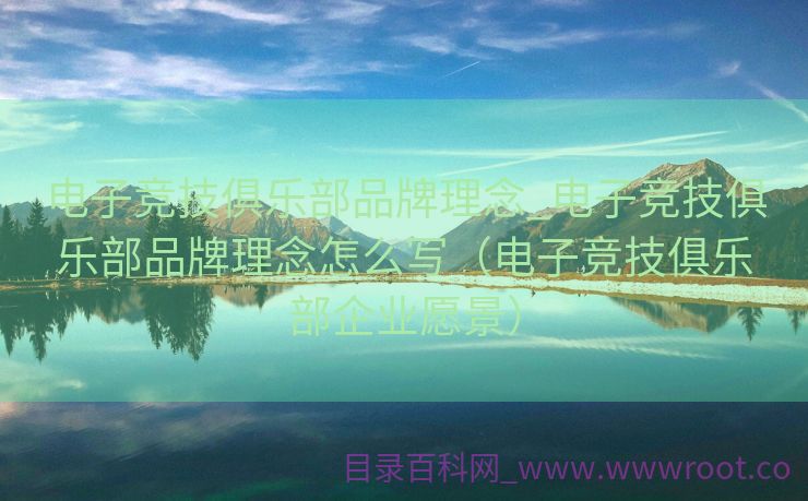 电子竞技俱乐部品牌理念_电子竞技俱乐部品牌理念怎么写（电子竞技俱乐部企业愿景）