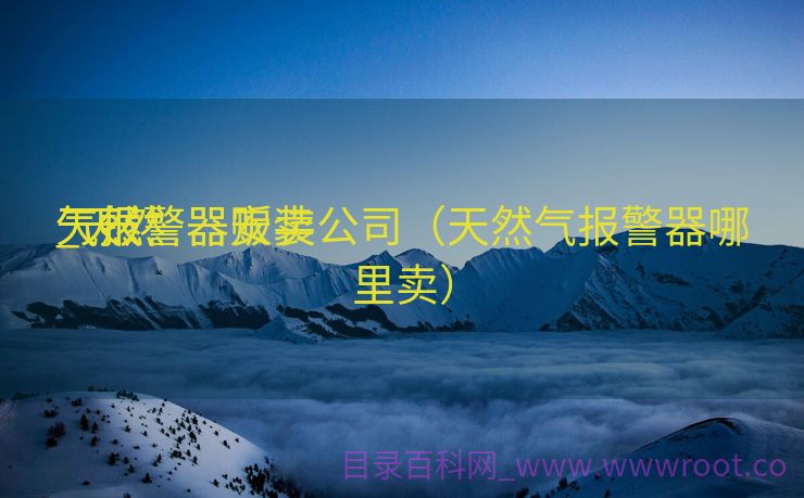 天然

气报警器贩卖
_天然

气报警器安装公司（天然气报警器哪里卖）