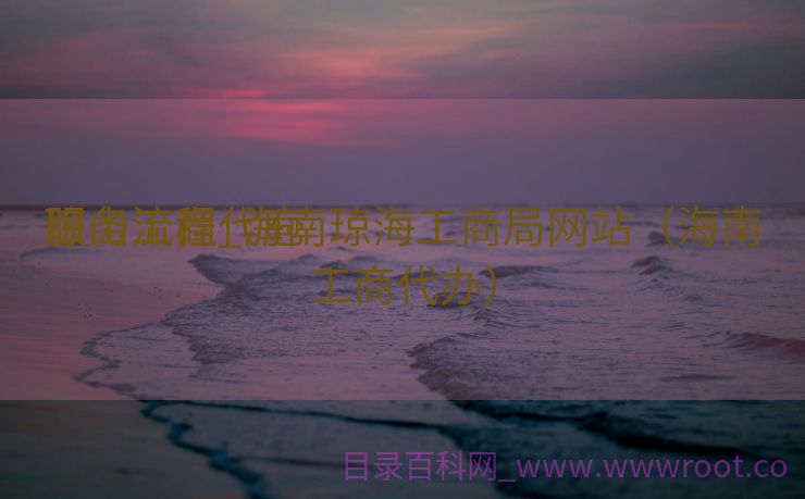 琼山工商代庖
服务流程_海南琼海工商局网站（海南工商代办）