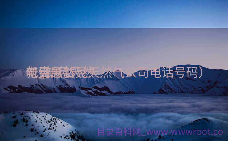 新晃天然

气_新晃天然

气告急
电话（新晃天然气公司电话号码）