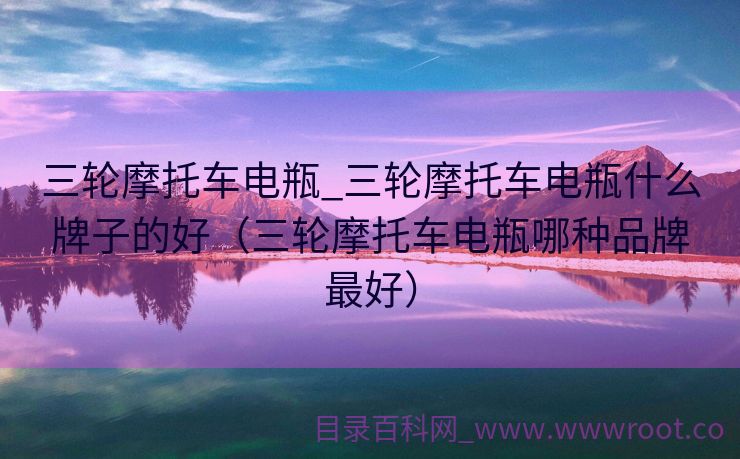 三轮摩托车电瓶_三轮摩托车电瓶什么牌子的好（三轮摩托车电瓶哪种品牌最好）