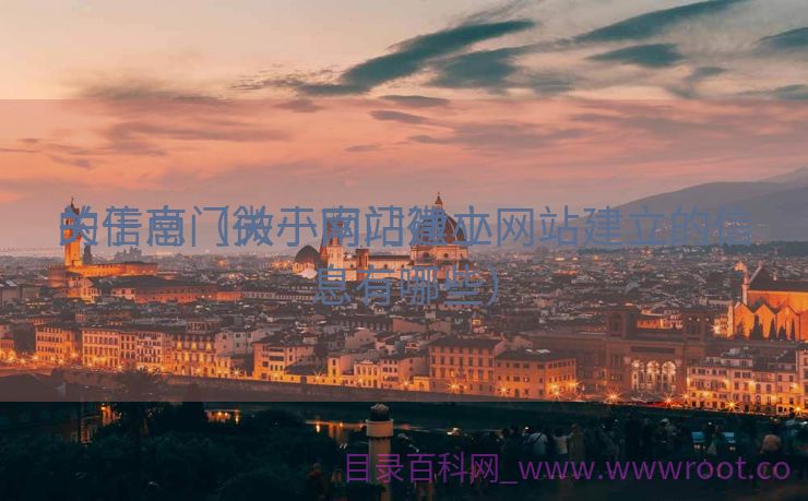 关于南门微小网站建立
的信息（关于南门微小网站建立的信息有哪些）