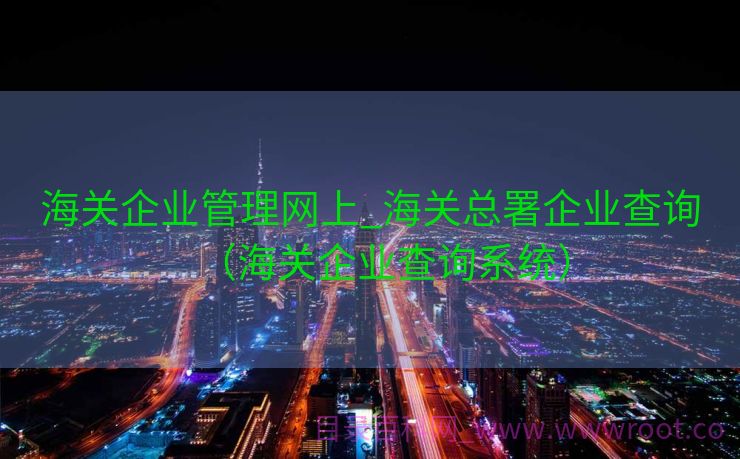 海关企业管理网上_海关总署企业查询（海关企业查询系统）