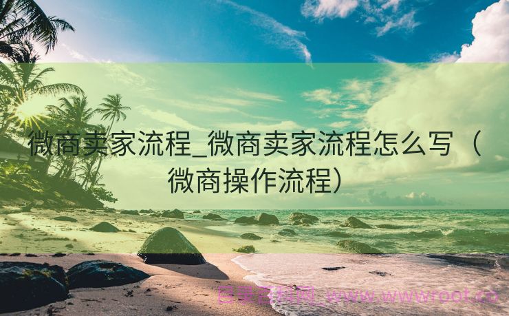 微商卖家流程_微商卖家流程怎么写（微商操作流程）