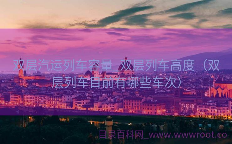 双层汽运列车容量_双层列车高度（双层列车目前有哪些车次）