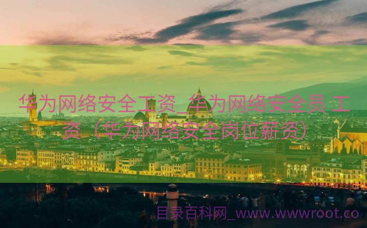 华为网络安全工资_华为网络安全员 工资（华为网络安全岗位薪资）