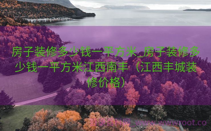房子装修多少钱一平方米_房子装修多少钱一平方米江西南丰（江西丰城装修价格）