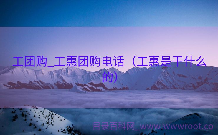 工团购_工惠团购电话（工惠是干什么的）
