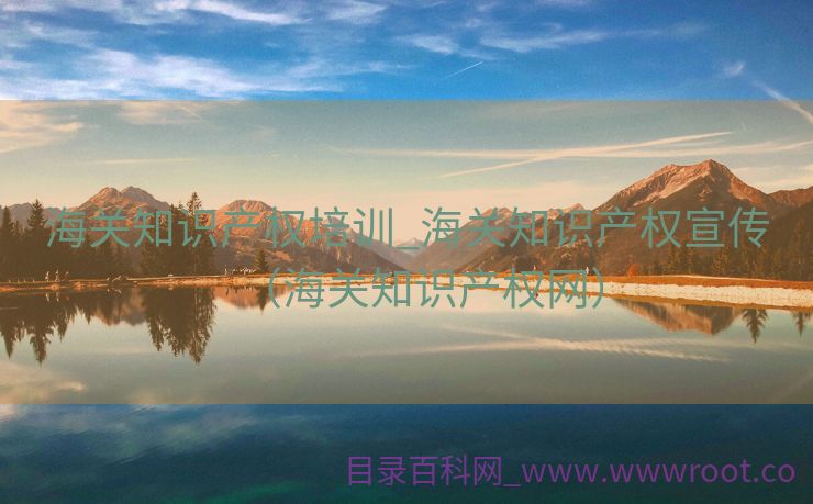 海关知识产权培训_海关知识产权宣传（海关知识产权网）