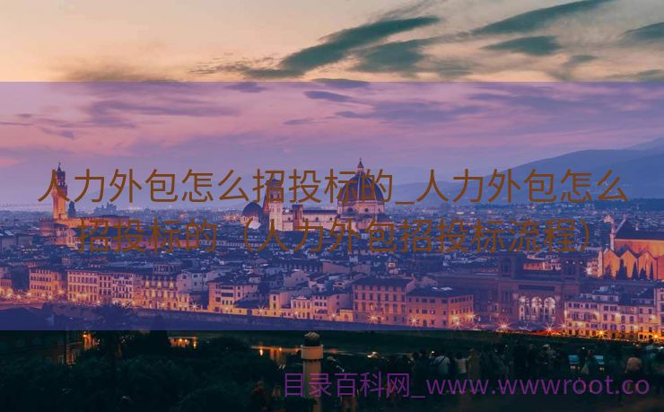 人力外包怎么招投标的_人力外包怎么招投标的（人力外包招投标流程）