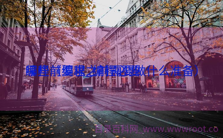 编程前要求_编程必要
哪些（编程之前需要做什么准备）