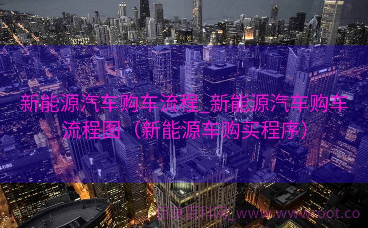 新能源汽车购车流程_新能源汽车购车流程图（新能源车购买程序）