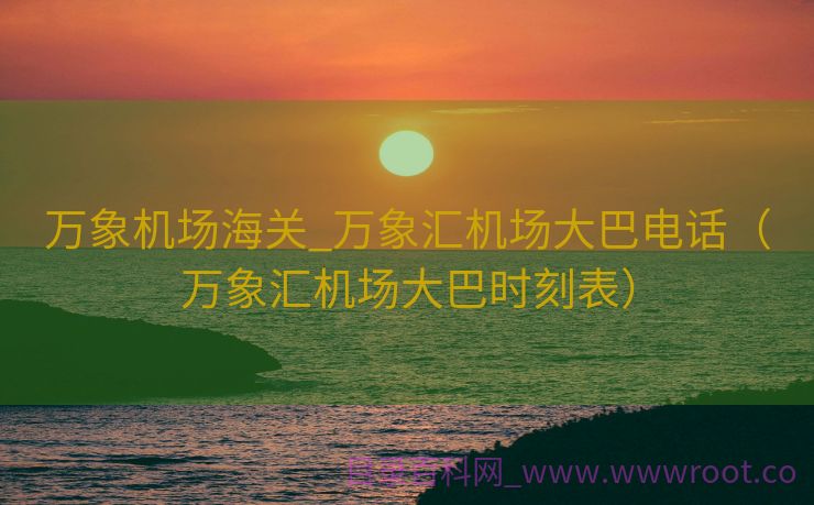 万象机场海关_万象汇机场大巴电话（万象汇机场大巴时刻表）