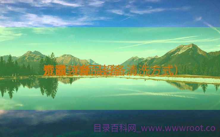 食品装备
干净
方式_食品装备
洗濯
方式（食品设备清洗方式）