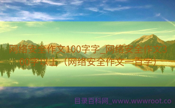 网络安全作文100字字_网络安全作文300字以上（网络安全作文一百字）
