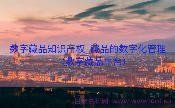 数字藏品知识产权_藏品的数字化管理（数字藏品平台）