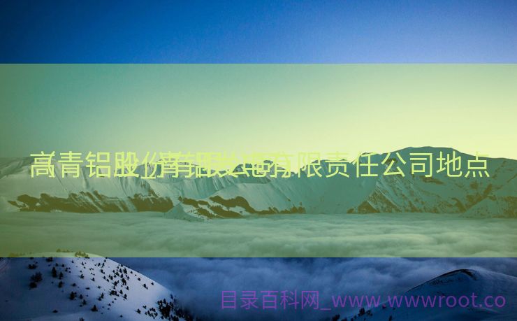 高青铝业_青铝发电有限责任公司地点
（青铝股份有限公司）